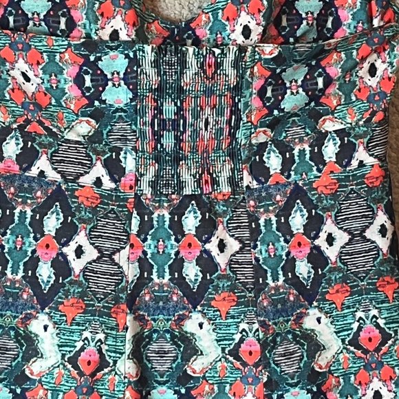 Athleta Dress Size 4 Pack Everywhere Floral Halter Athletic Swim Boho Blue Red - Picture 6 of 11